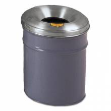Justrite 26604G Gray 4-1/2 Gallon Drum Cease Fire Waste Receptac