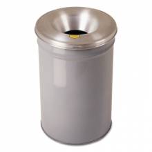Justrite 26612G Gray 12 Gallon Drum Cease Fire Waste Receptacle