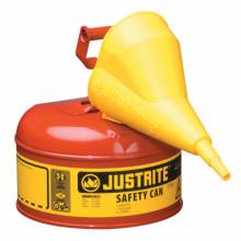Justrite 7110110 Type 1  1 Gal Red Safetycan With Funnel