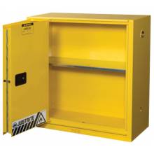 Justrite 893080 30 Gal Ylw Safety Cabinet 1-Sliding Door