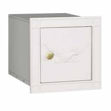 Mailboxes 4140E-WHT Salsbury Cast Aluminum Column Mailbox - Non-Locking - Eagle Door - White