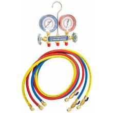 Yellow Jacket 42004 Manifold with 60" PLUS II hose, standard fittings, psi, R22/404A/410A, °F
