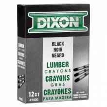 DIXON TICONDEROGA 464-49400 CARBON BLACK LUMBER CRAYON 494(12 MKR/1 DOZ)