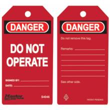 Master Lock S4046 Do Not Operate Safety Tag (6 EA)