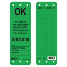 Master Lock S4702 Green Scaffold Tags - Okthis Scaffold Is Safe
