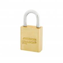 AbilityOne 5340013467462 American Lock Padlock 1/4" Shackle - Keyed Different - Brass