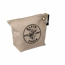 Klein Tools 5539NAT Zipper Bag, Canvas Tool Pouch, 10-Inch, Natural