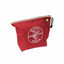 Klein Tools 5539RED Zipper Bag, Canvas Tool Pouch, 10-Inch, Red