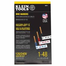 Klein Tools 56251 Wire Marker Book, 120/240V 3 Phase 1-48