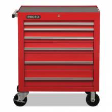 Proto 453441-6RD 34" Roller Cabinet 6 Drws Red