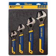 Irwin Vise-Grip 2078706 4 Piece Adjustable Wrench Tray Set (6/8/10/12)