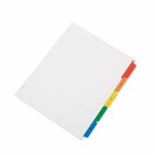 AbilityOne 7530013649489 SKILCRAFT 3HP Preprinted 1-5 Table of Cont Sheets - 5 x Divider(s) - Printed Tab(s) - Digit - 1-5 - Letter - 8 1/2" Width x 11" Length - 3 Hole Punched - Paper Divider - Assorted Paper Tab(s) - 1 / Set