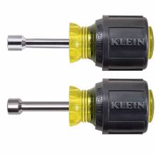 Klein Tools 610M Nut Driver Set, Magnetic Stubby Nut Drivers, 1-1/2-Inch Shaft, 2-Piece