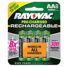 Rayovac LD715-8OP-GEND Recharge Aa 1 350Mah Batteries Nihm (Ea=8Pk)