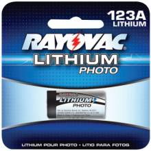 Rayovac RL123A-1G Photo Lithium Carded 123A 1-Pack- 3.0 Volt