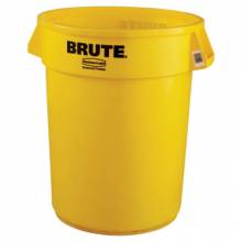 Rubbermaid Commercial 2632-YEL 32Gal W/O Lid Brute Container Trash Can Yellow