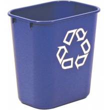 Rubbermaid Commercial 2955-73-BLUE Deskside Recycling Container W/Recycle Symbol