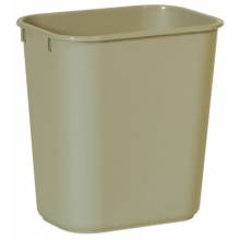 Rubbermaid Commercial 2955-BEIG Small Rectangular Wastebasket 11-3/8"X8-1