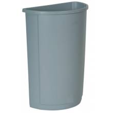 Rubbermaid Commercial 3520-GRAY 21Gal Waste Receptacle Gray Half Round