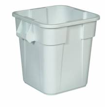 Rubbermaid Commercial 3526-WHT 28-Gal Square Brute Container (6 EA)