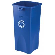 Rubbermaid Commercial 3569-73-BLUE 23-Gal. Blue Sq. Stationrecycling Con