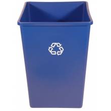 Rubbermaid Commercial 3958-73-BLUE 35 Gallon Square Recycling Container