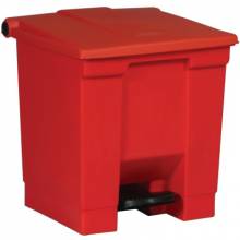 Rubbermaid Commercial 6143-RED 8-Gal Step-On Trash Container