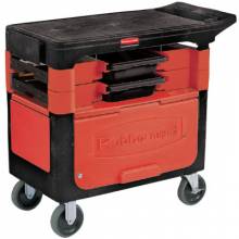 Rubbermaid Commercial 6180-88-BLA Trades Cart W/ Cabin