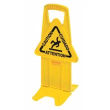 Rubbermaid Commercial 9S09 Yellow Stable Safety Sign W/"Caution" Imprint