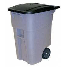 Rubbermaid Commercial 9W21-GRAY 65 Gallon Rollout Container Gray