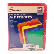 AbilityOne 643720011330 Skilcraft Folder Letter 1/3 Red 24 Pack - Letter - 8.50" Width X 11" Length Sheet Size - 1/3 Tab Cut - Red - 24/Pack