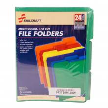 AbilityOne 643720013501 Skilcraft Folder Letter 1/3 Green 24 Pack - Letter - 8.50" Width X 11" Length Sheet Size - 1/3 Tab Cut - Green - Recycled - 24/Pack