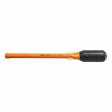 Klein Tools 646-1/4-INS Insulated 1/4-Inch Nut Driver, 6-Inch Hollow Shaft