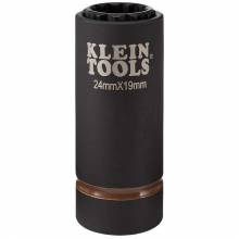 Klein Tools 66052E 2-in-1 Metric Impact Socket, 12-Point, 24 x 19 mm