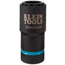Klein Tools 66053E 2-in-1 Metric Impact Socket, 12-Point, 30 x 22 mm