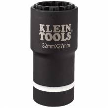 Klein Tools 66054E 2-in-1 Metric Impact Socket, 12-Point, 32 x 27 mm