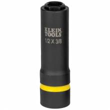 Klein Tools 66061 2-in-1 Impact Socket, 6-Point, 1/2 and 3/8-Inch