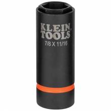 Klein Tools 66064 2-in-1 Impact Socket, 6-Point, 7/8 and 11/16-Inch