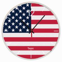 AbilityOne 6645016986559 Clock Wall American Flag Slimline Frame
