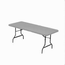 AbilityOne 7105016976846 Rectangular Folding Table - 600 Lb Weight Capacity - 72" W X 30" D X 29" H - Platinum/Gray