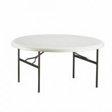 AbilityOne 7195016183861 Blow-Molded Folding Tables, Round Table, Folding Legs, 60" X 29", Ea
