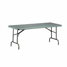 AbilityOne 7195016183866 Rectangular Folding Table - 1200 Lb Weight Capacity - 72" W X 30" D X 29" H - Charcoal Gray