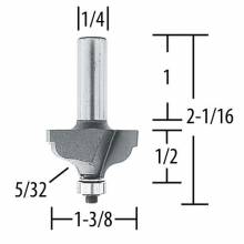 Makita 733125-4A Router Bit Ogee with Fillet, 2 Flute, 1/4" SH, C.T.
