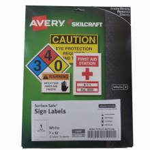 AbilityOne 7530016878146 Surface Safe Sign Label Remove Laser/Ink White 7"X 10" 15 Sh