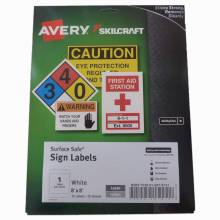 AbilityOne 7530016878151 Surface Safe Sign Label Remove Laser/Ink White 8"X8" 15 Sh