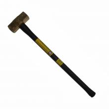 Klein Tools 7HBRFRH14 Brass Sledge Hammer, Rubber Handle, 14-Pound