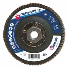 WEILER® 804-51165 4-1/2" TIGER PAW SUPER HIGH DENSITY FLAP DISC  F(10 EA/1 CT)