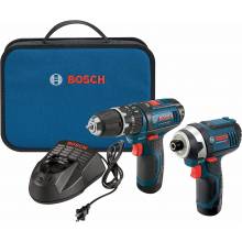 Bosch CLPK241-120 12V Max 2-Tool Combo Kit Hammer Drill (PS130), Impact Driver (PS41) w/ (2) 2 Ah Batteries