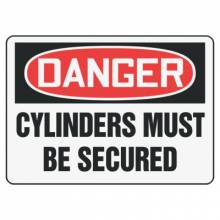 Accuform Signs MCPG106VP Sign  Dgr Cyl Must Be Secured  7X10  Plastic