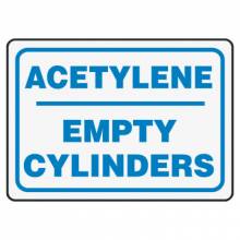 Accuform Signs MCPG531VP Sign  Acetylene-Empty Cylinders  10X14  Plastic